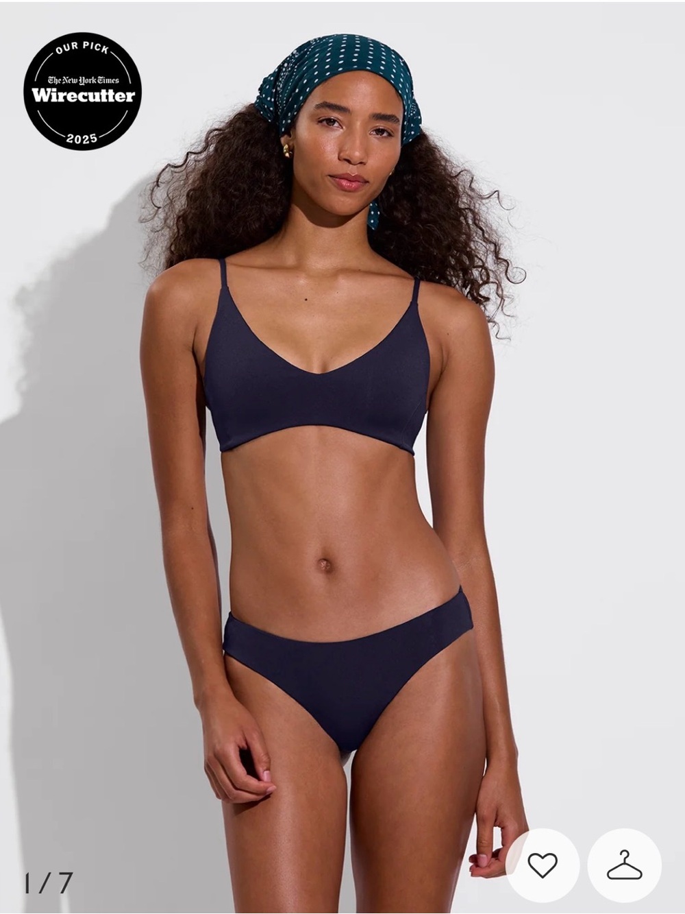 Left on Friday | Sunday Bikini Top in Sprint (Navy) Low Coverage - Size Large
